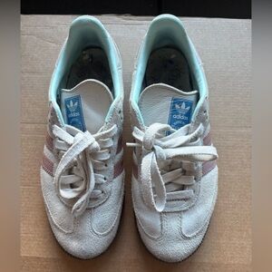 Adidas Women's SAMBA ORIGINALS SHOES Cream and clay color EUC